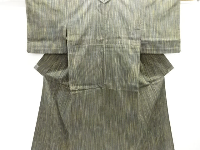 JAPANESE KIMONO / HITOE FUSHI TSUMUGI / WOVEN STRIPE 